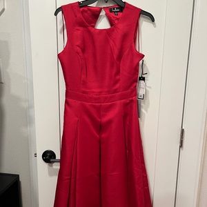 Lulus Cutout Back Tea Length High/Low Dress